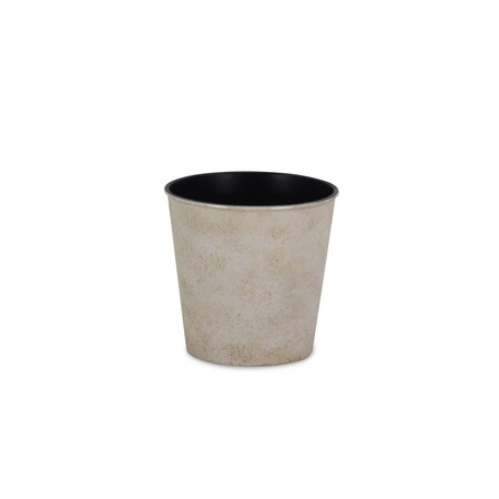 Cheungs 5.25 in. Round Tapered Recycled Plastic Planter, Cream PP-105CR